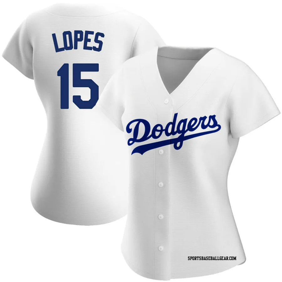 Davey Lopes Women's Los Angeles Dodgers White Authentic Home Jersey