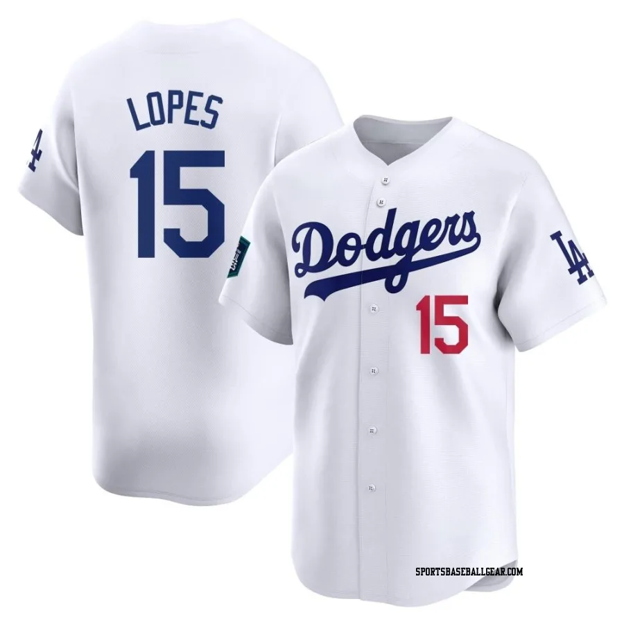 Davey Lopes Youth Los Angeles Dodgers White Limited 2024 World Tour Seoul Series Home Jersey