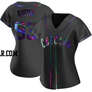 David Avitia Women's Chicago Cubs Black Holographic Replica Alternate Jersey