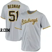 David Bednar Men's Pittsburgh Pirates Gray Replica Road Jersey