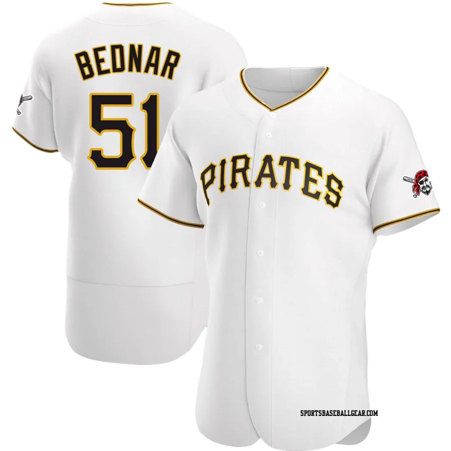 David Bednar Men's Pittsburgh Pirates White Authentic Home Jersey