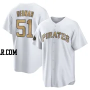 David Bednar Men's Pittsburgh Pirates White Game Replica 2022 All-Star Jersey