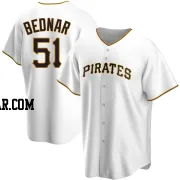 David Bednar Men's Pittsburgh Pirates White Replica Home Jersey