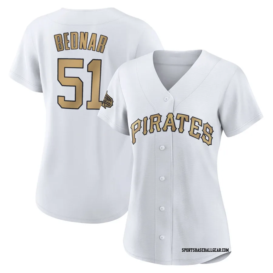 David Bednar Women's Pittsburgh Pirates White Game Replica 2022 All-Star Jersey