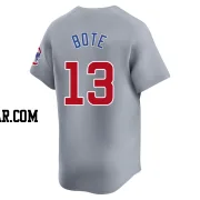 David Bote Men's Chicago Cubs Gray Limited Road Jersey