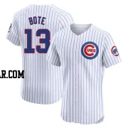 David Bote Men's Chicago Cubs White Elite Home Jersey