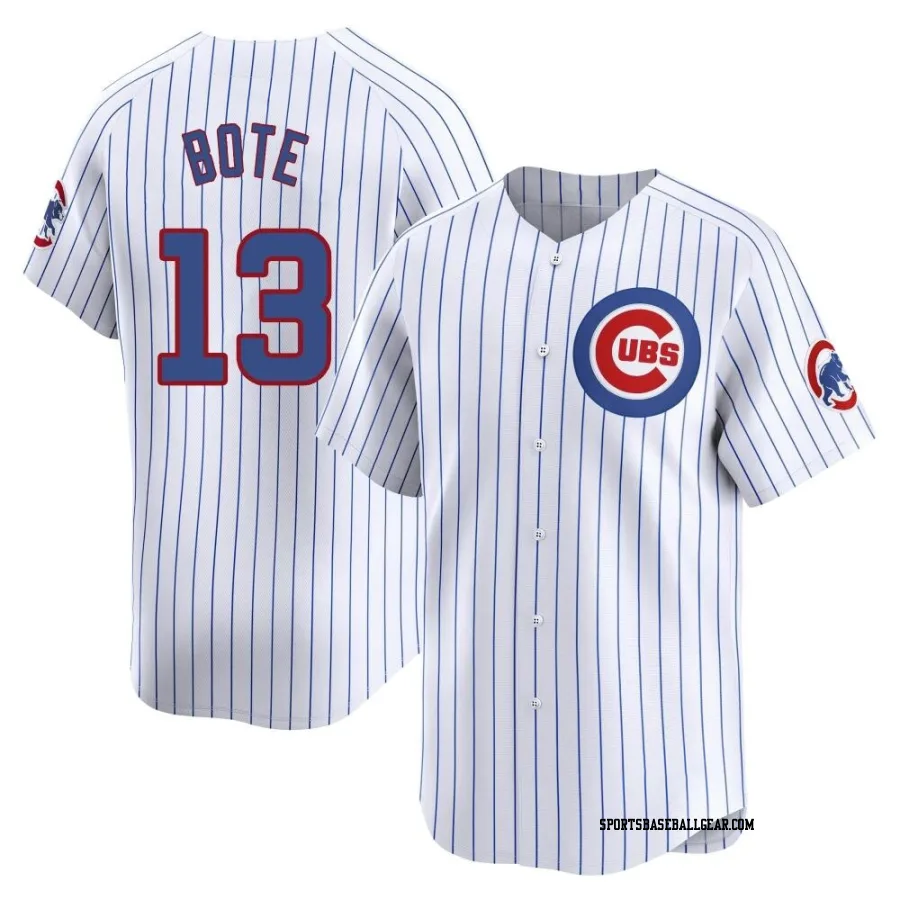 David Bote Men's Chicago Cubs White Limited Home Jersey