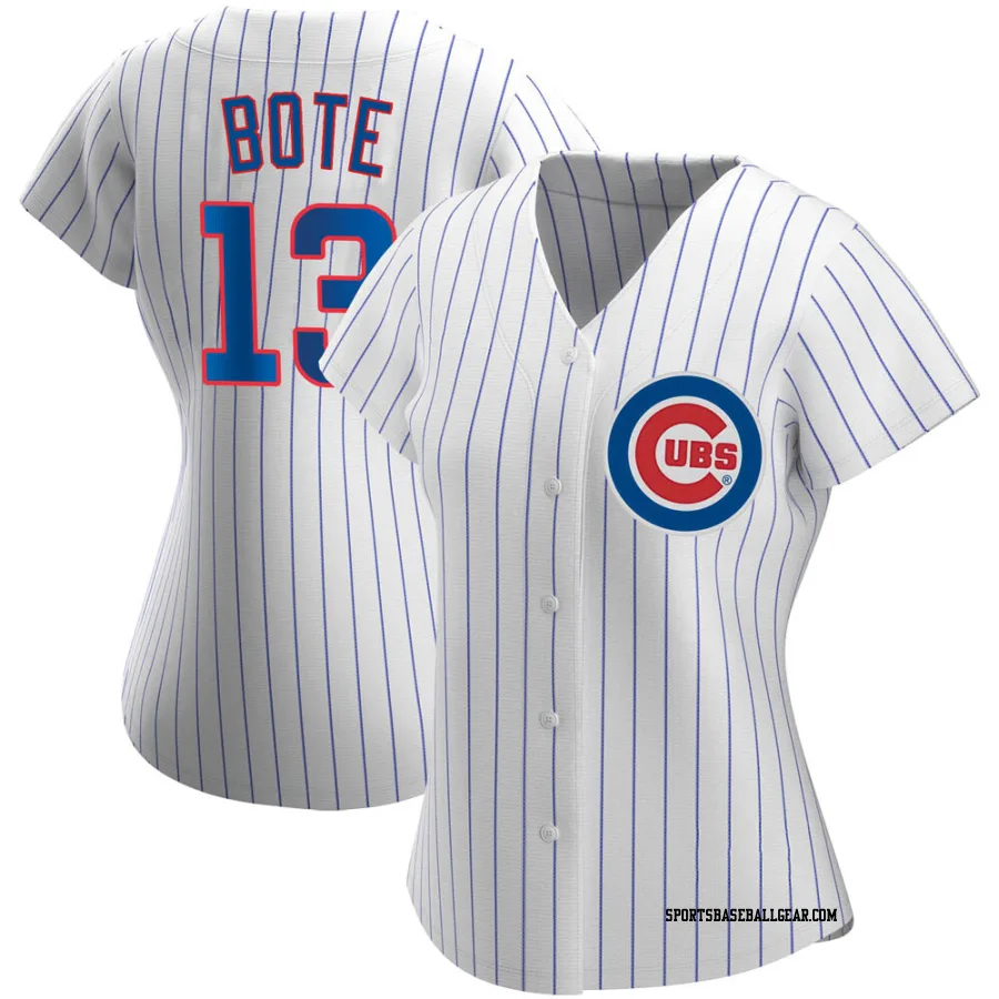 David Bote Women's Chicago Cubs White Authentic Home Jersey