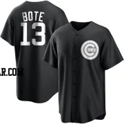 David Bote Youth Chicago Cubs Black/White Replica Jersey