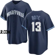 David Bote Youth Chicago Cubs Navy Replica 2021 City Connect Jersey