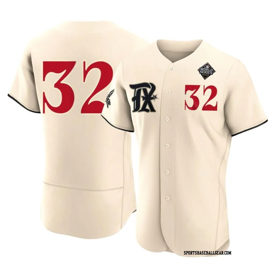 David Clyde Men's Texas Rangers Cream Authentic 2023 City Connect 2023 World Series Jersey