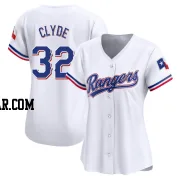 David Clyde Women's Texas Rangers White Limited Home Jersey