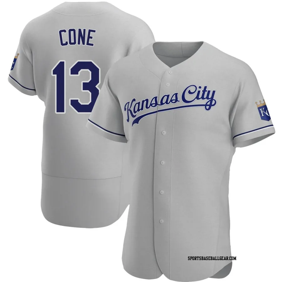 David Cone Men's Kansas City Royals Gray Authentic Road Jersey