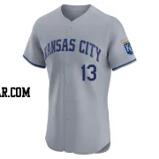 David Cone Men's Kansas City Royals Gray Elite Road Jersey