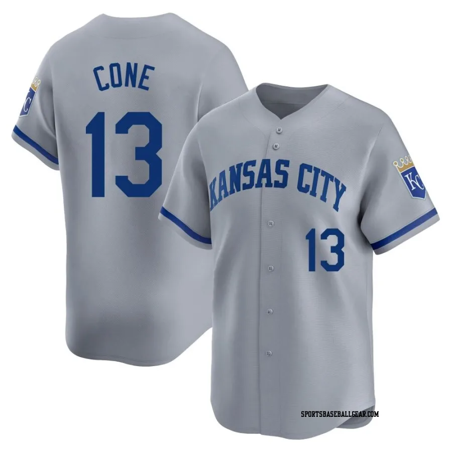 David Cone Men's Kansas City Royals Gray Limited Away Jersey