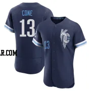 David Cone Men's Kansas City Royals Navy Authentic 2022 City Connect Jersey