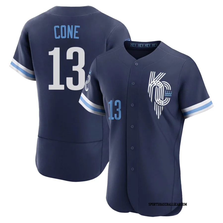 David Cone Men's Kansas City Royals Navy Authentic 2022 City Connect Jersey