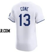 David Cone Men's Kansas City Royals White Elite Home Jersey