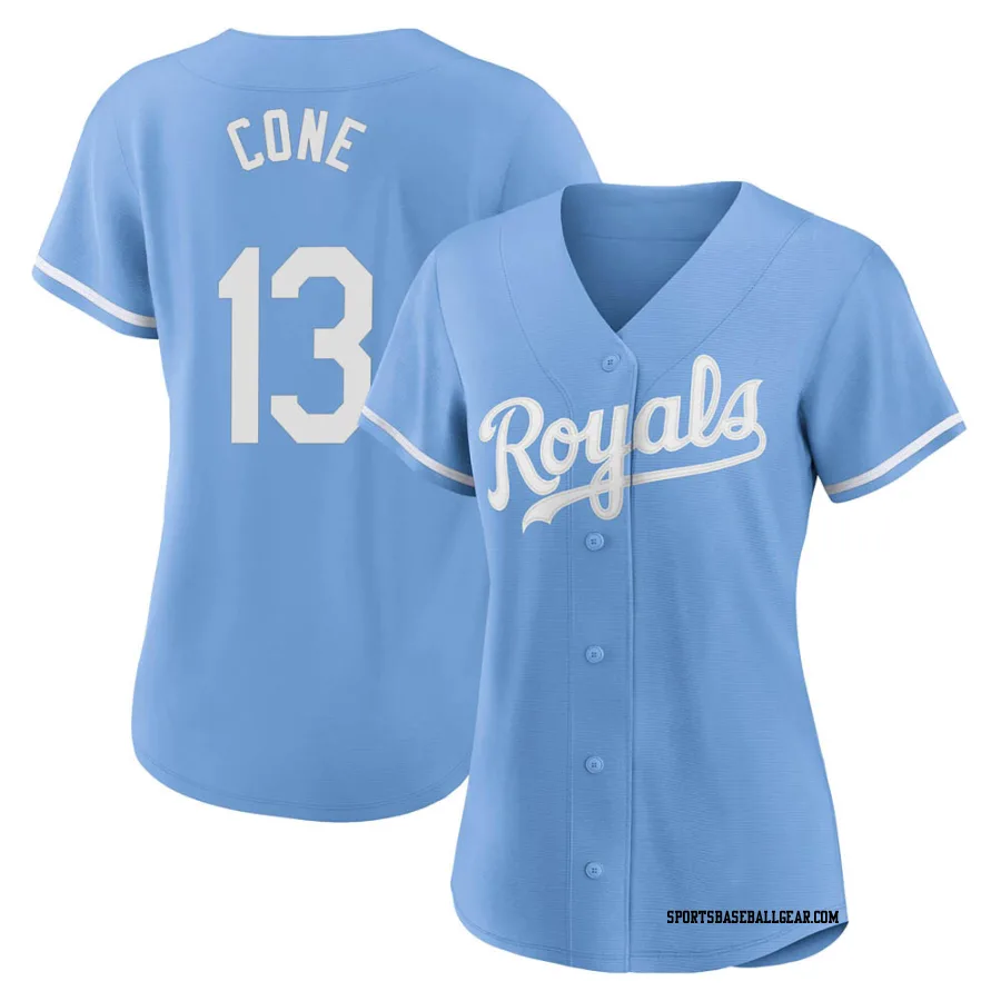 David Cone Women's Kansas City Royals Light Blue Replica 2022 Alternate Jersey