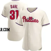 David Dahl Men's Philadelphia Phillies Cream Authentic Alternate Jersey