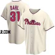 David Dahl Men's Philadelphia Phillies Cream Replica Alternate Jersey