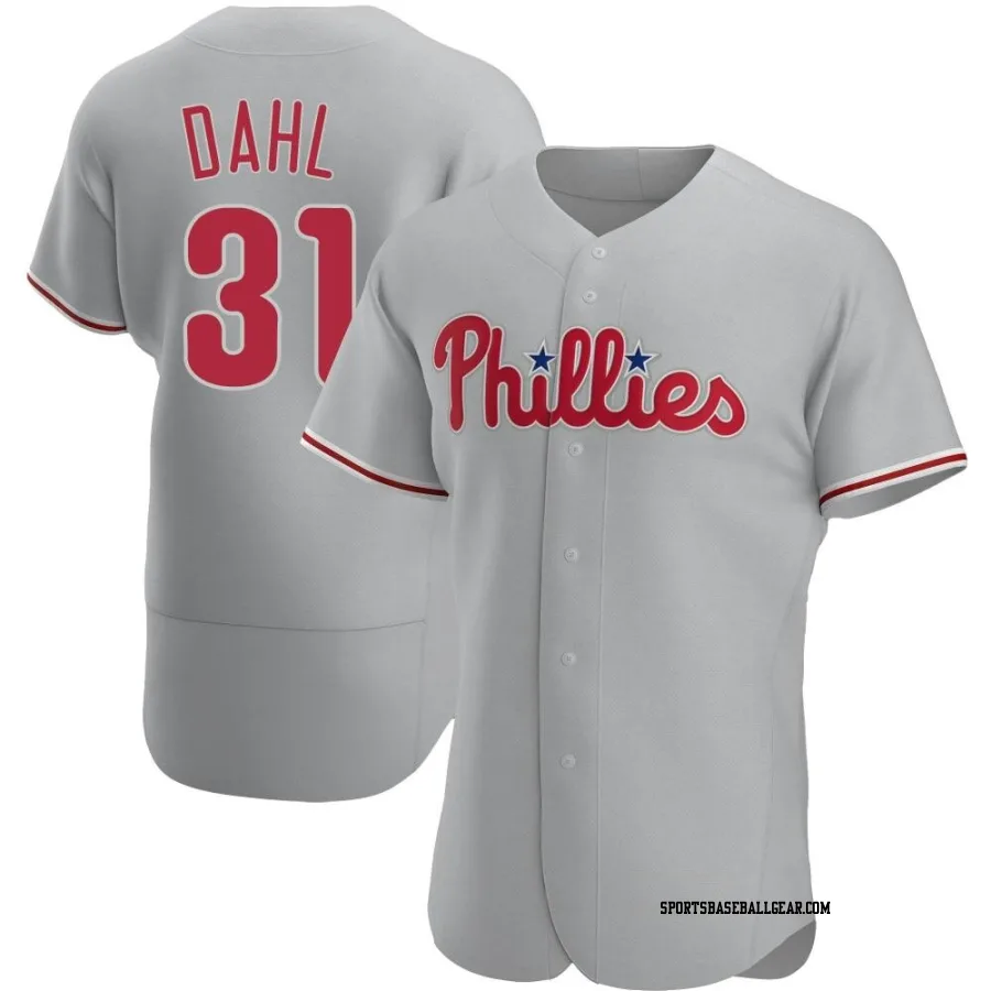 David Dahl Men's Philadelphia Phillies Gray Authentic Road Jersey