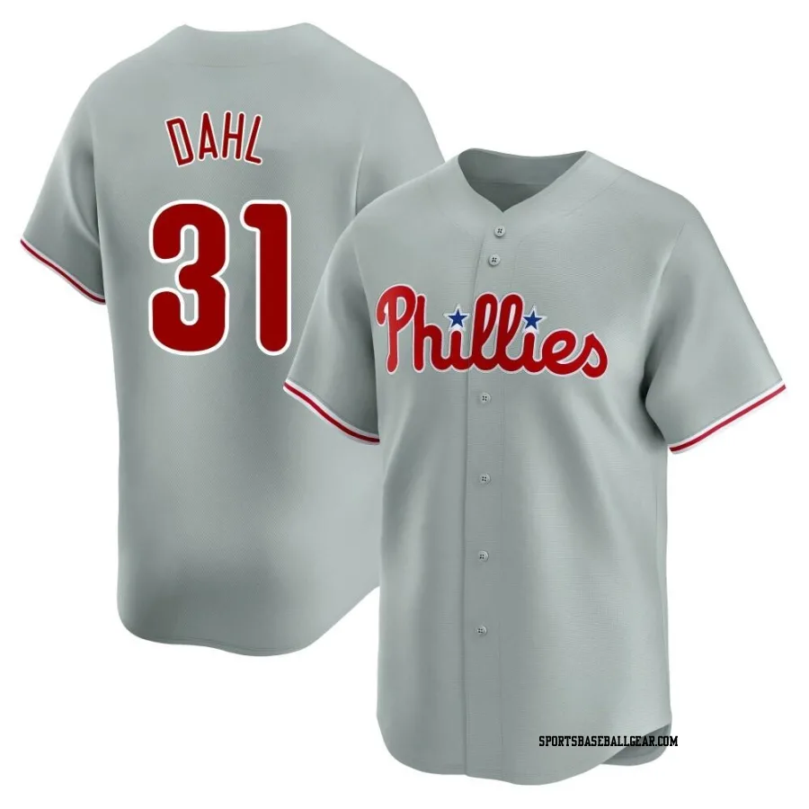 David Dahl Men's Philadelphia Phillies Gray Limited Away Jersey