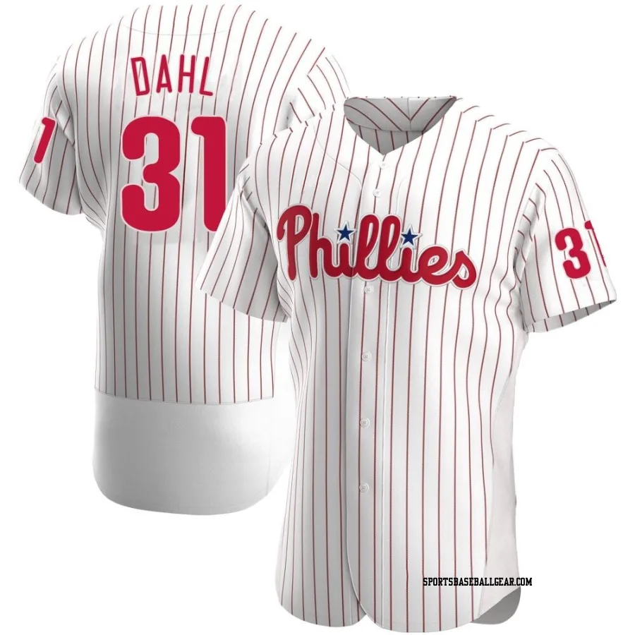 David Dahl Men's Philadelphia Phillies White Authentic Home Jersey