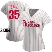 David Dahl Women's Philadelphia Phillies White Authentic Home Jersey