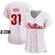 David Dahl Women's Philadelphia Phillies White Limited Home Jersey