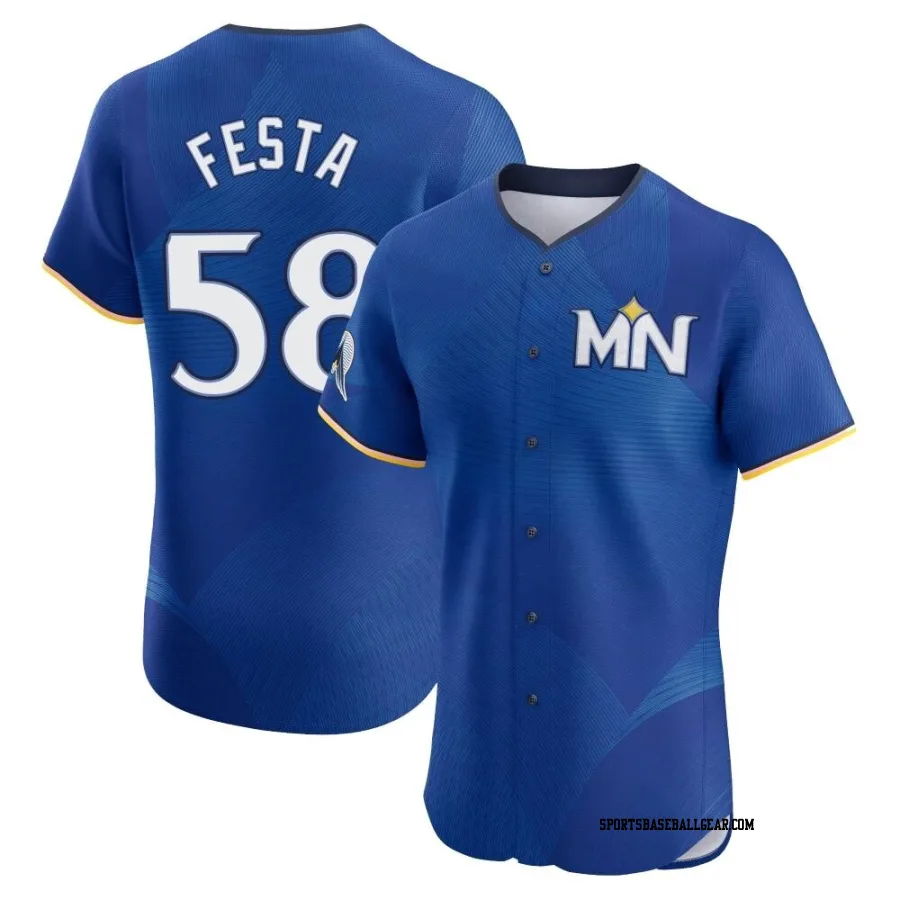 David Festa Men's Minnesota Twins Royal Elite 2024 City Connect Jersey