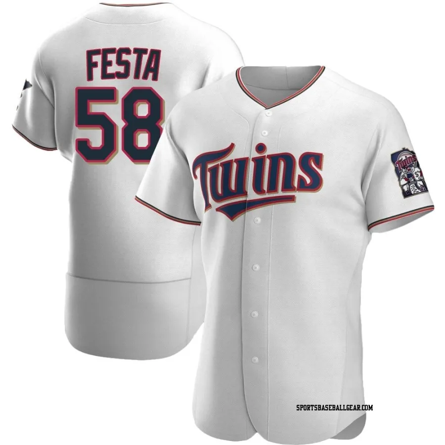 David Festa Men's Minnesota Twins White Authentic Home Jersey