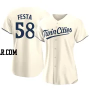 David Festa Women's Minnesota Twins Cream Authentic Alternate Jersey