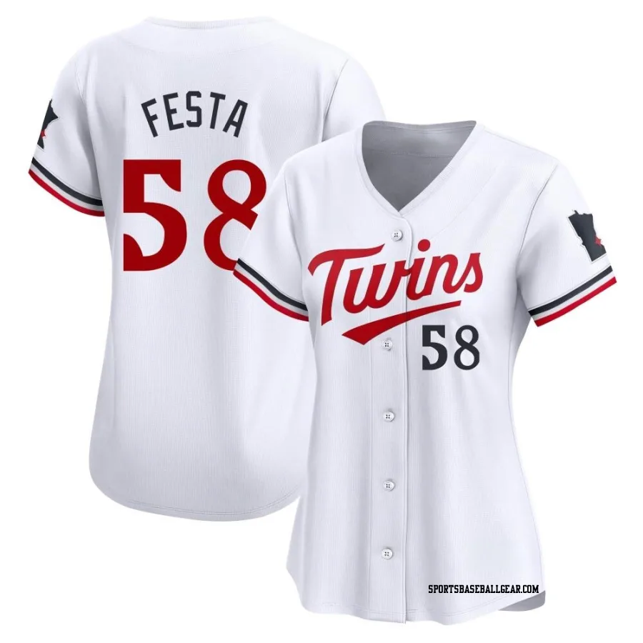 David Festa Women's Minnesota Twins White Limited Home Jersey