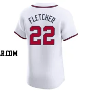 David Fletcher Men's Atlanta Braves White Elite Home Jersey