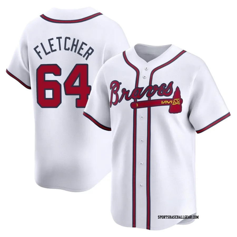 David Fletcher Men's Atlanta Braves White Limited Home Jersey