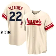 David Fletcher Men's Los Angeles Angels Cream Replica 2022 City Connect Jersey