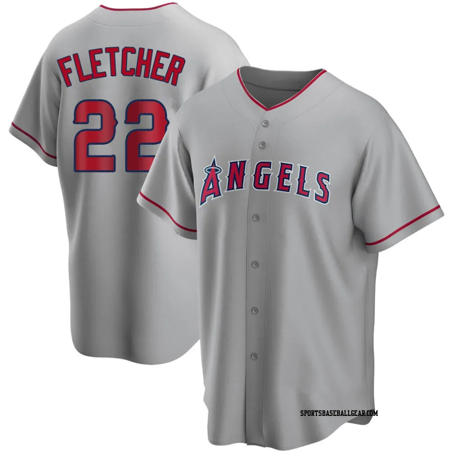 David Fletcher Men's Los Angeles Angels Replica Silver Road Jersey