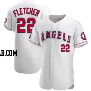 David Fletcher Men's Los Angeles Angels White Authentic Jersey