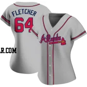 David Fletcher Women's Atlanta Braves Gray Authentic Road Jersey