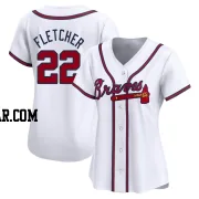 David Fletcher Women's Atlanta Braves White Limited Home Jersey