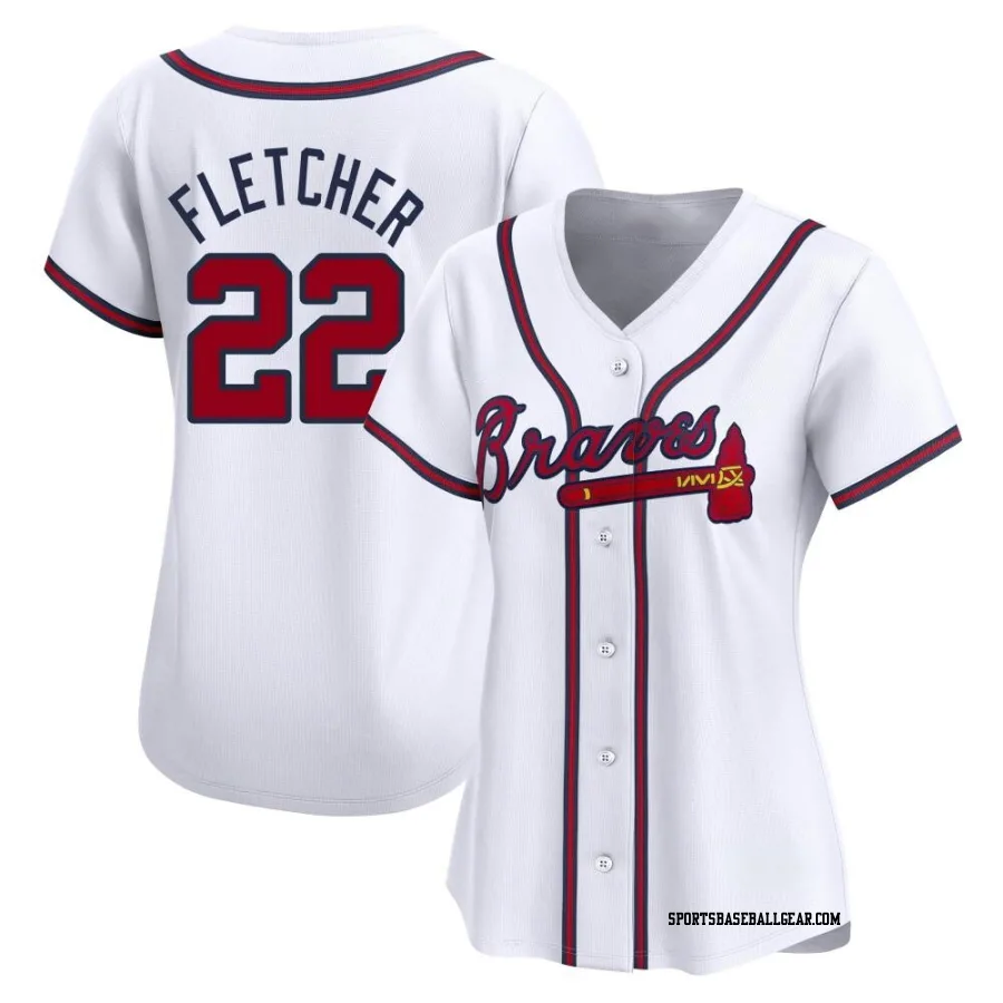 David Fletcher Women's Atlanta Braves White Limited Home Jersey