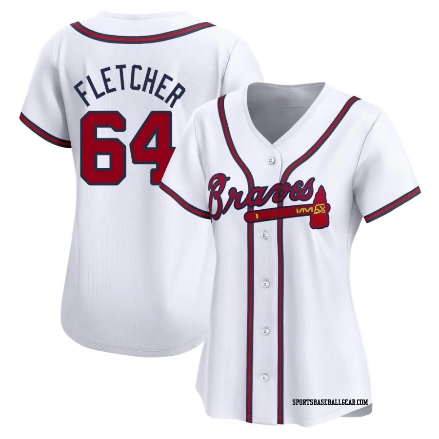 David Fletcher Women's Atlanta Braves White Limited Home Jersey