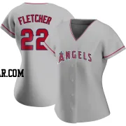 David Fletcher Women's Los Angeles Angels Authentic Silver Road Jersey