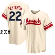 David Fletcher Youth Los Angeles Angels Cream Replica 2022 City Connect Jersey