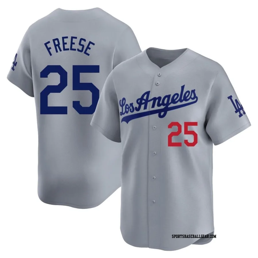 David Freese Men's Los Angeles Dodgers Gray Limited Away Jersey