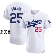 David Freese Men's Los Angeles Dodgers White Elite Home Jersey