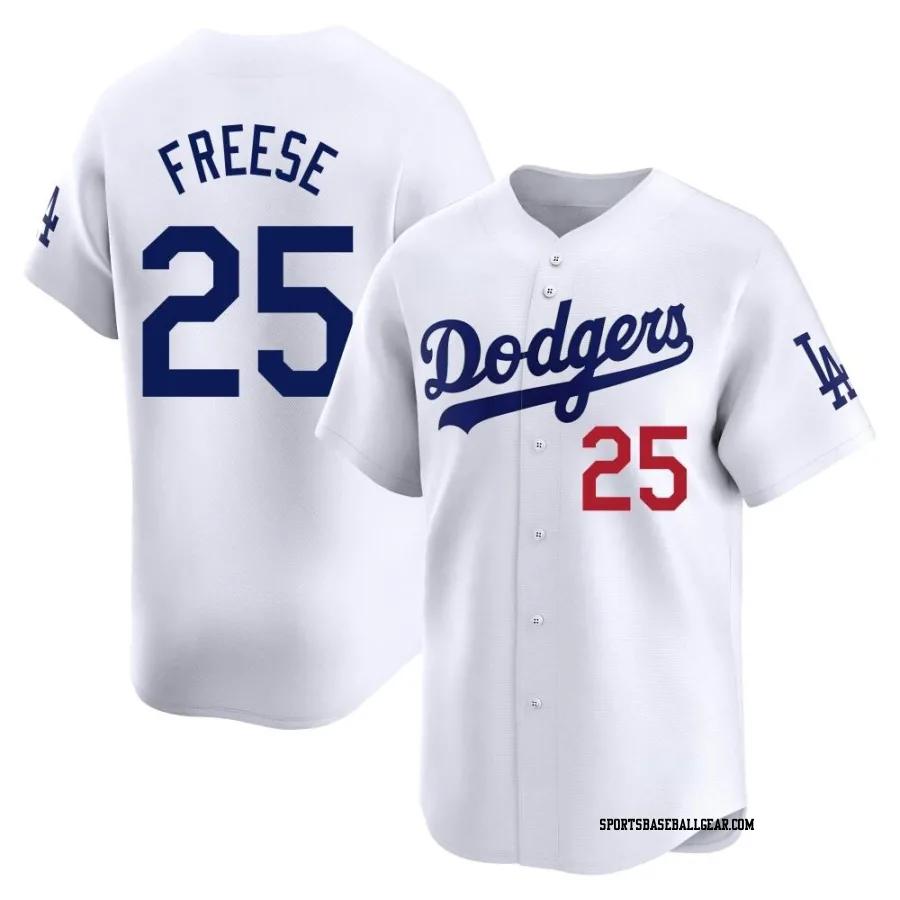 David Freese Men's Los Angeles Dodgers White Limited Home Jersey