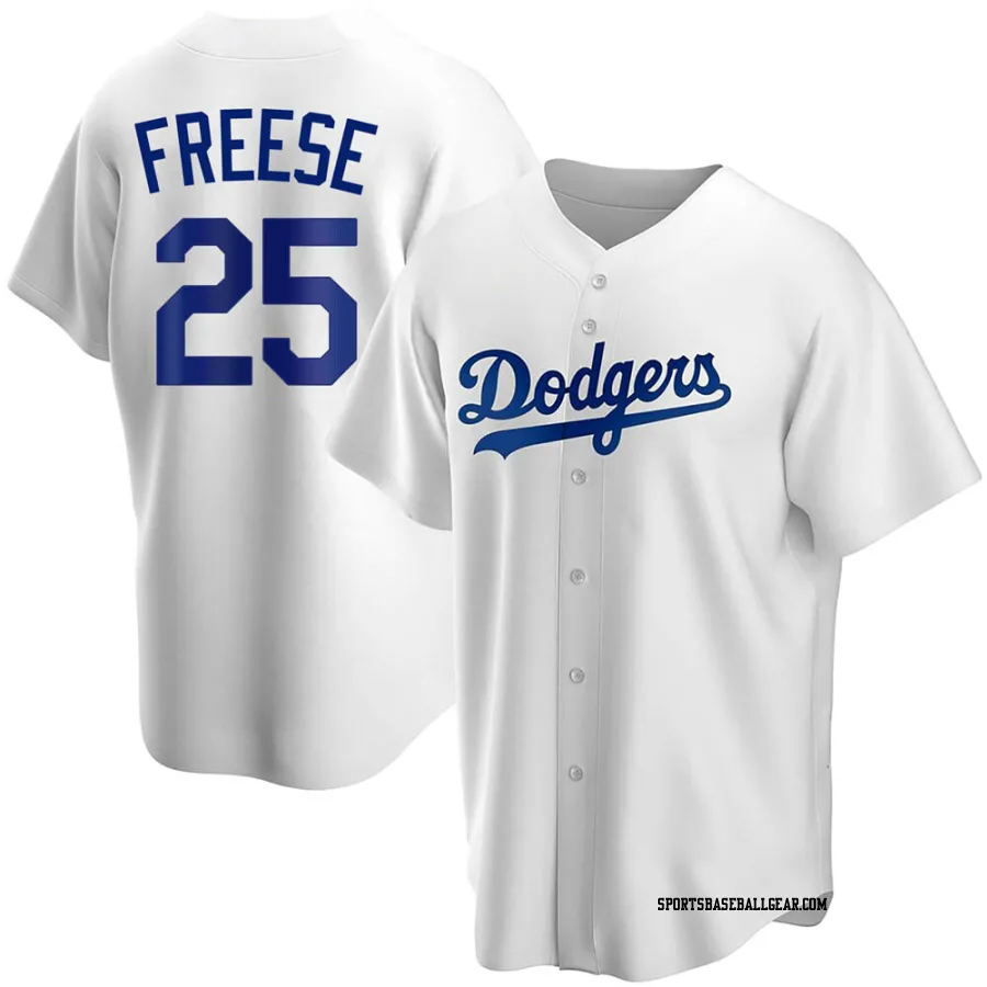 David Freese Men's Los Angeles Dodgers White Replica Home Jersey