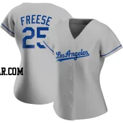 David Freese Women's Los Angeles Dodgers Gray Authentic Road Jersey